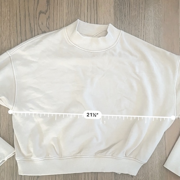 Free People We The Free Nikki Sweatshirt-Champagne Color-Size Small - Picture 8 of 10